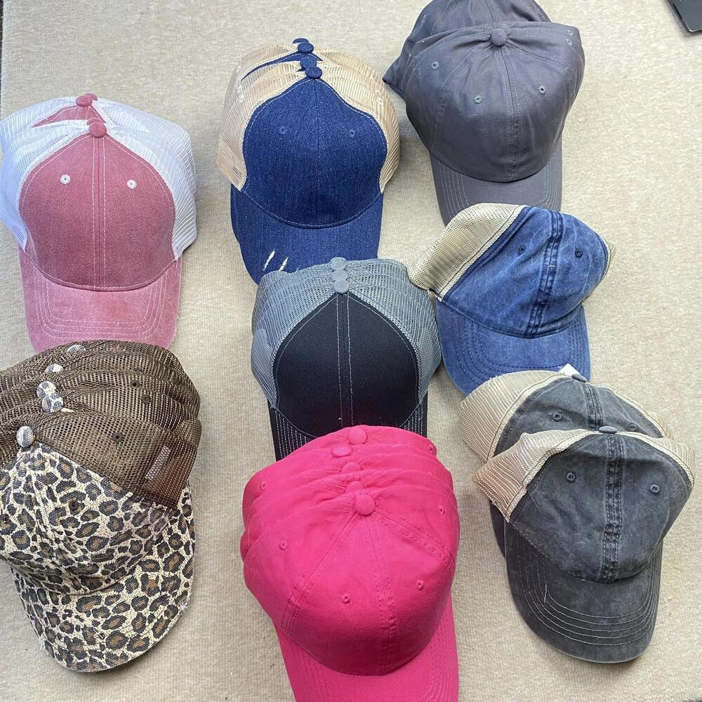HUGE Hat Lot Women’s Baseball Hats Cap Cotton Mesh Lot of 30 Hats for Embroidery
